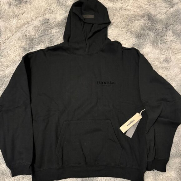 Fear of God Other - Fear of God Stretch Limo Essentials Pullover Chest Logo Hoodie Mens Large